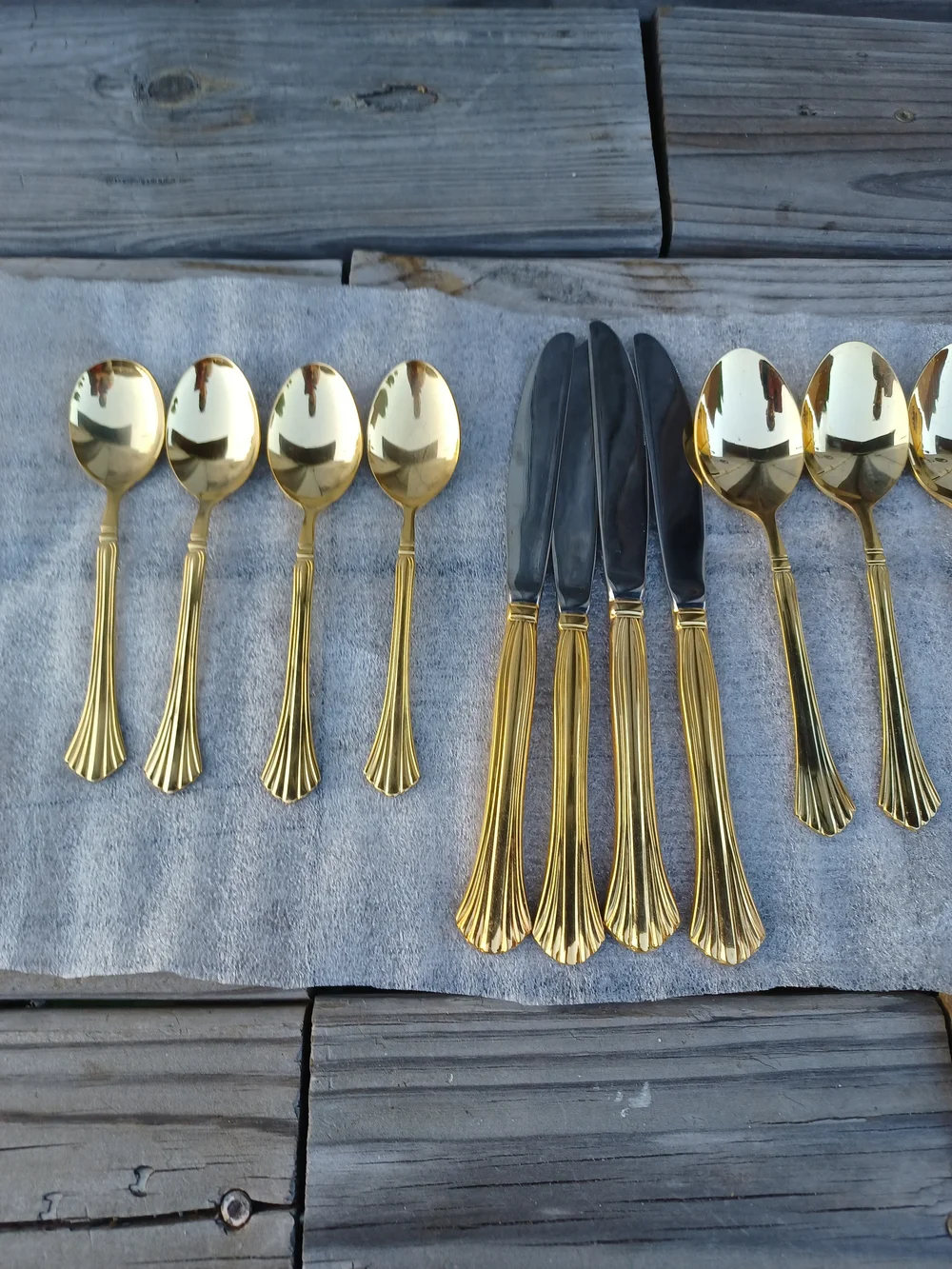 Vintage Cambrige Gold Tone Flatwere